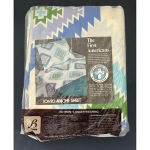 VTG NOS Bibb Double FLAT Sheet Tonto APACHE Tribe Sealed